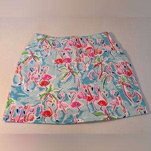Barbara Erickson Flamingo Print Women's Skort Size 6
